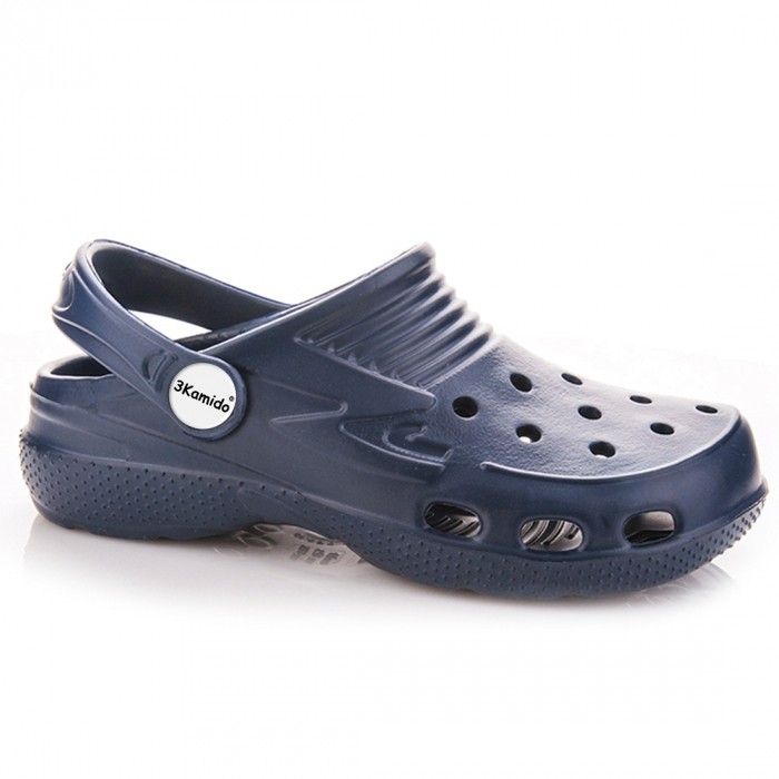 Klapki 3Kamido Croco Kids - granatowy