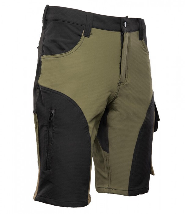 Krótkie spodenki SEVEN KINGS TRAIL - khaki-czarny