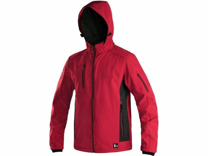Kurtka softshell CXS DURHAM męska - czerwono-czarny