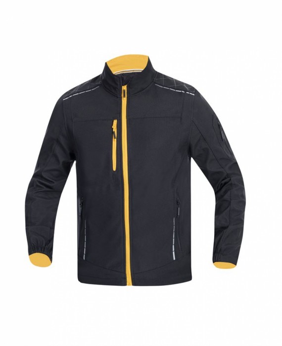 Kurtka softshell VISION męska - czarny-pomarańczowy